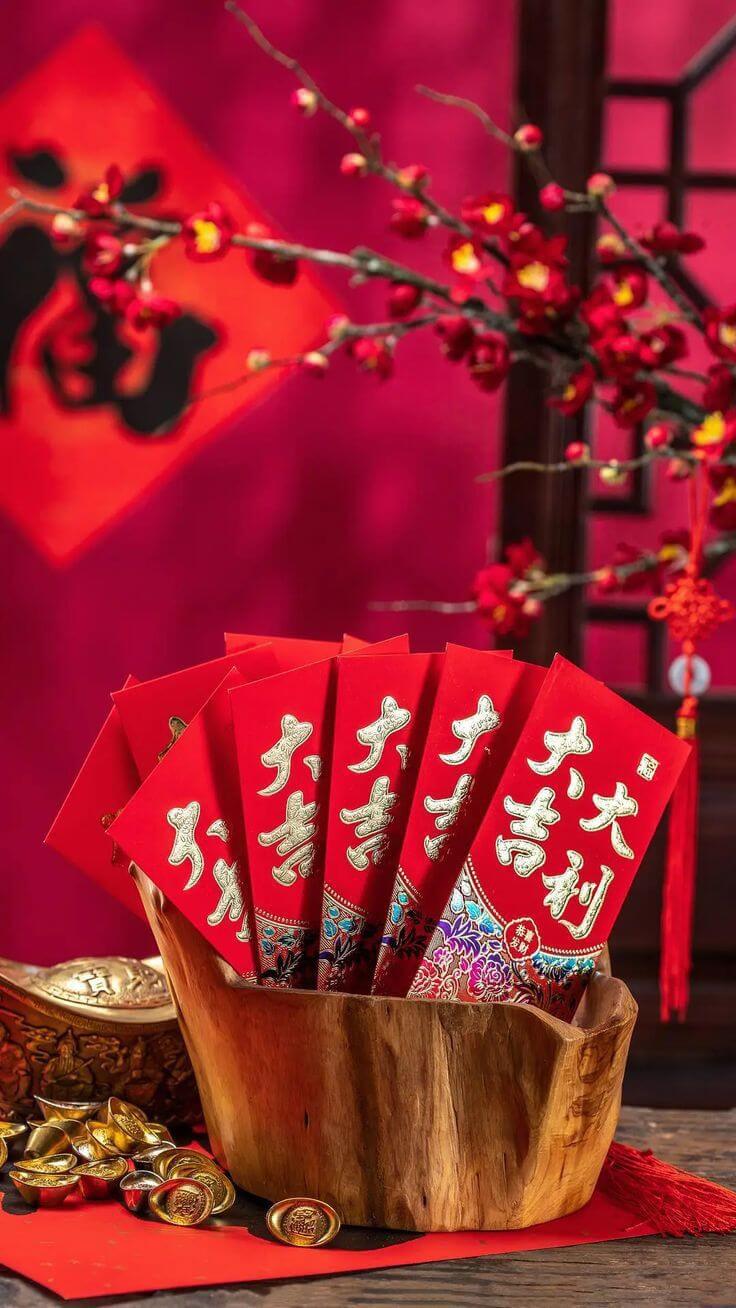 chụp ảnh bao lì xì tết