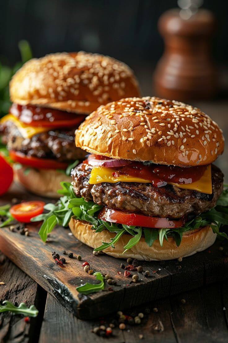 chụp ảnh hamburger